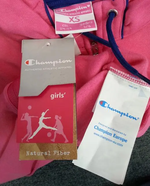 Foto aus der offiziellen Meldung: Champion Kinder-Sweatshirt — Risiko: Strangulierung (A12/1719/14)