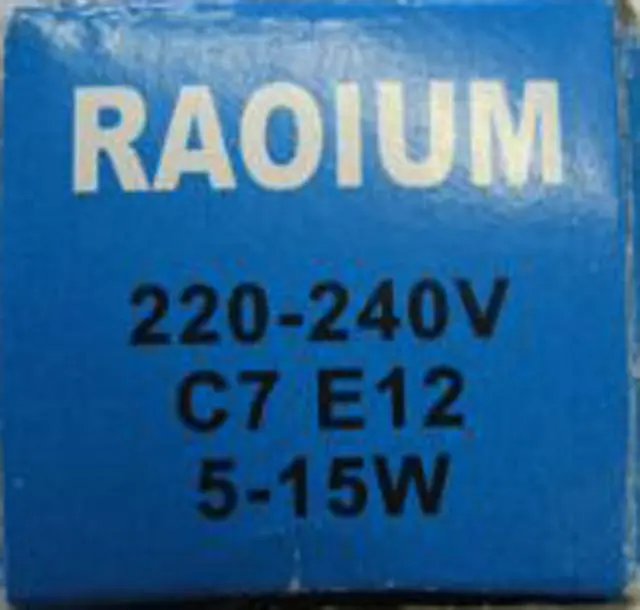 Photo de l’avis officiel: RAOIUM Ampoule — risque: Choc électrique