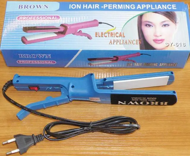 Foto do aviso oficial: BROWN Ion Hair-Perming Appliance Alisador de cabelo — risco: Choque elétrico & Incêndio