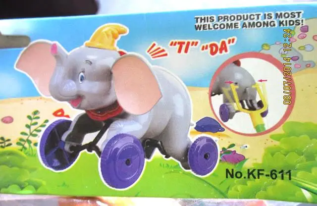 Foto uit de officiële melding: La Gran Familia ELEPHANT Funny toys Pull-along/push-along speelgoed — risico: Verstikking door inslikken