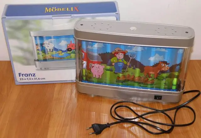 Photo from the official notice: MÖBELIX Franz table lamp for children — electric shock risk