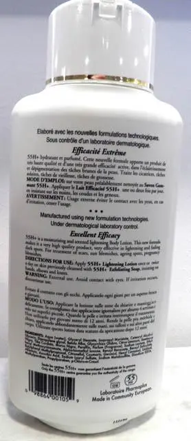 Photo de l’avis officiel: Laboratoire Pharmaplus 55H+ Paris Efficacité Extrême Produit d’éclaircissement de la peau — risque: Risque chimique