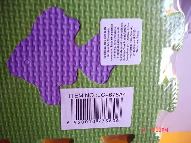 Foto aus der offiziellen Meldung: EVA puzzle mat Spielzeug Puzzle Matte — Risiko: Ersticken
