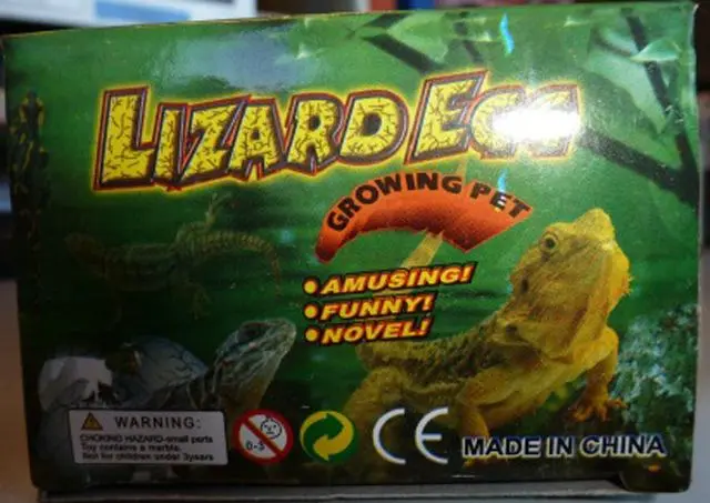 Foto uit de officiële melding: Toy King Lizard Egg Uitbreiding van speelgoed — risico: Verstikking door inslikken & Verwonding