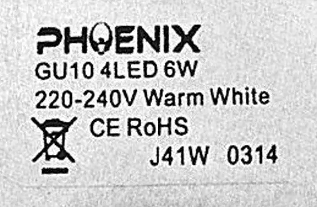 Foto do aviso oficial: Phoenix Lâmpada LED — risco: Choque elétrico