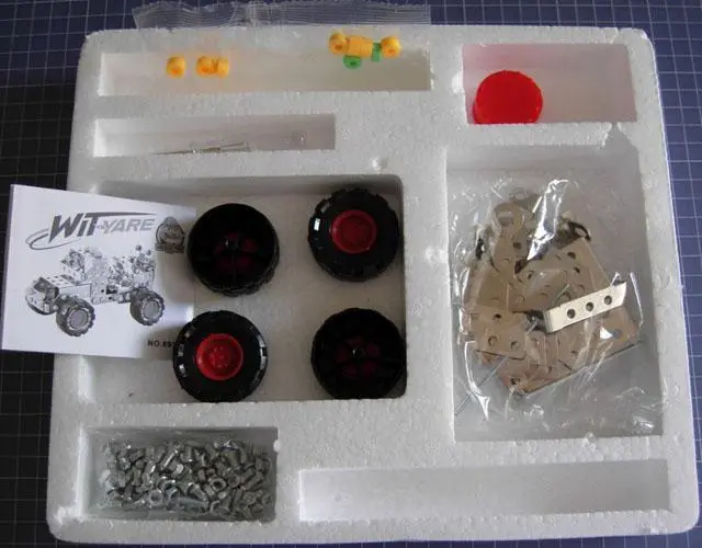 Foto aus der offiziellen Meldung: Besttoy Metall Baukasten ('Metal construction kit') Bausatz aus Metall — Risiko: Chemikalie