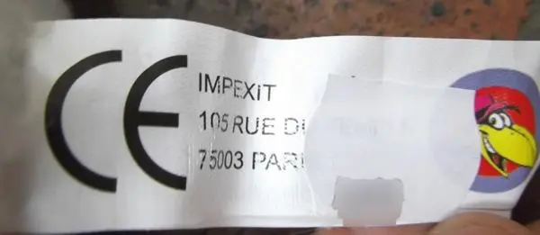 Photo de l’avis officiel: Impexit Jouet doux — risque: Étouffement