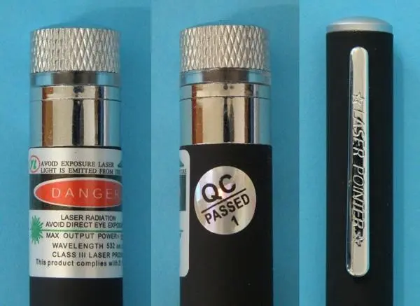 Foto aus der offiziellen Meldung: YL Green Laser Pointer Laserpointer — Risiko: Sehschaden