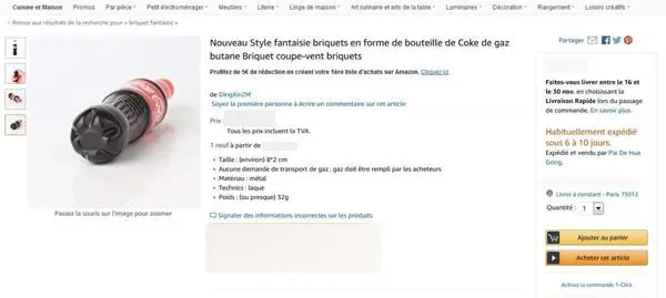 Foto do aviso oficial: Nouveau Style fantaisie briquets Isqueiro novidade — risco: Incêndio