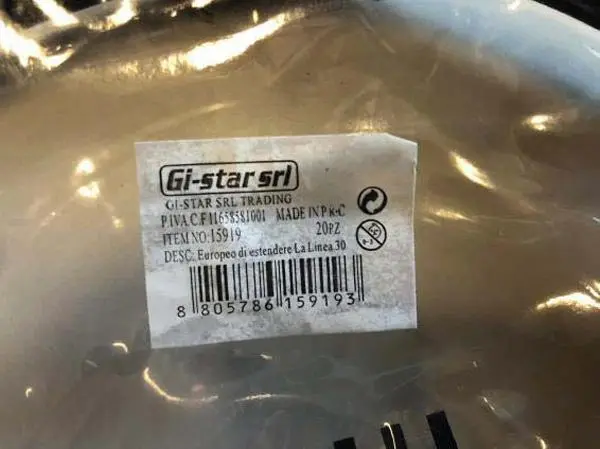 Photo de l’avis officiel: Gi-Star Plomb d’extension du secteur — risque: Choc électrique