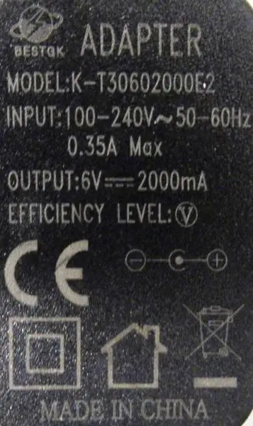Photo de l’avis officiel: BESTGK Adapter Alimentation électrique — risque: Choc électrique