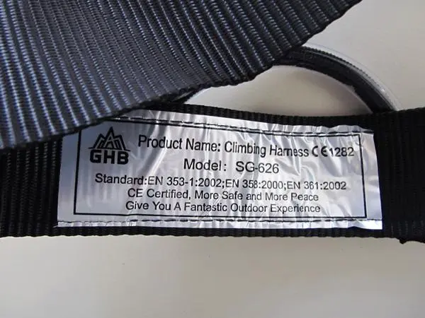 Foto do aviso oficial: GHB Climbing Harness Arnês de escalada — risco: Ferimentos
