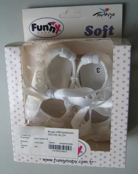 Foto do aviso oficial: Funny Baby Sapatos para bebés — risco: Engasgamento