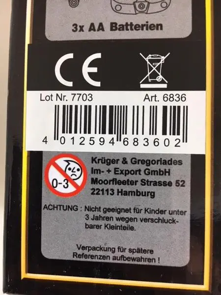 Foto dell’avviso ufficiale: LED Snurra Giocattolo a LED — rischio: Ambiente