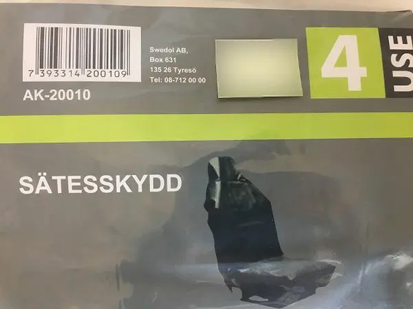 Foto do aviso oficial: Sätesskydd för bil Proteção do coxia do carro — risco: Ambiente