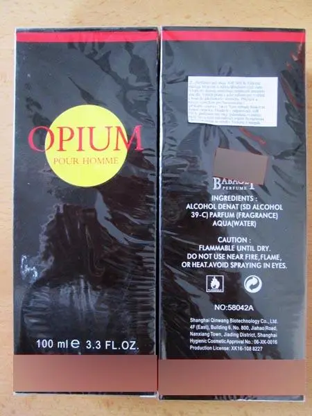 Photo de l’avis officiel: YVFS SAINT LAORFNT OPIUM POUR HOMME Parfum — risque: Risque chimique