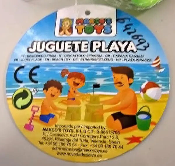 Photo de l’avis officiel: Marco's Toys Juguete playa Ensemble de jouets de plage — risque: Blessures