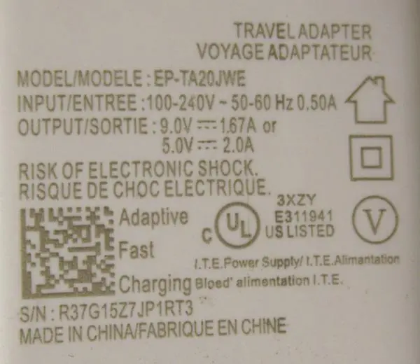 Foto do aviso oficial: Carregador USB — risco: Choque elétrico (A12/0156/19)