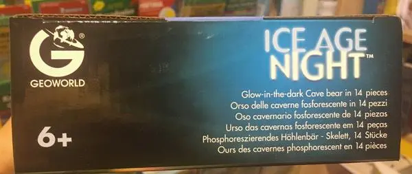 Photo from the official notice: Geoworld Ice Age Night - Cave Bear skeleton luminous toy — injuries risk