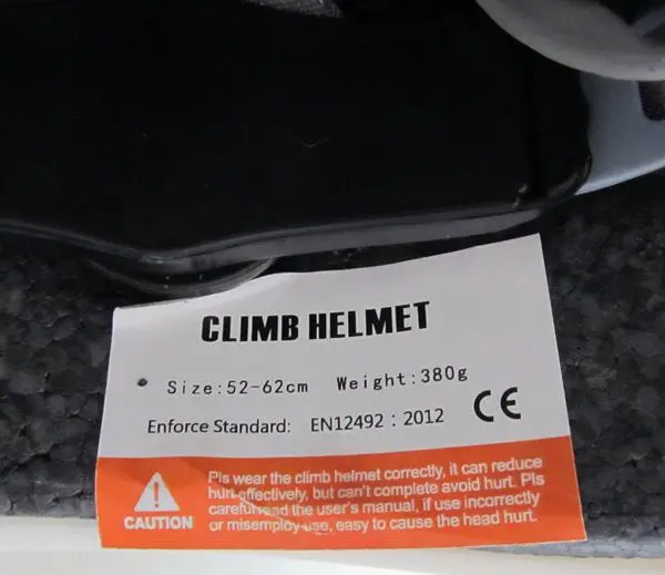 Photo de l’avis officiel: Xinda Casque pour alpinistes — risque: Blessures (A12/0072/19)
