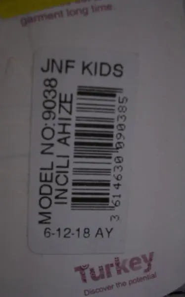 Photo from the official notice: JNF kids Incili Ahize / Gierek ruha babies' clothing set — choking risk