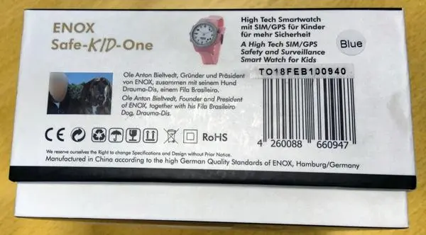 Foto del aviso oficial: Enox Safe-KID-One Reloj inteligente para niños
