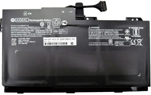 Foto dell’avviso ufficiale: HP Rechargeable Battery Batteria per notebook — rischio: Ustioni & Incendio
