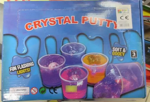 Photo de l’avis officiel: CRYSTAL PUTTY Jouet slime — risque: Risque chimique