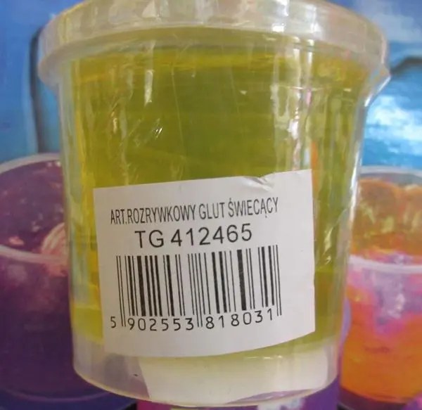Photo de l’avis officiel: CRYSTAL PUTTY Jouet slime — risque: Risque chimique