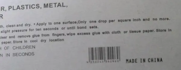 Foto dell’avviso ufficiale: Gucex Super Glue Colla — rischio: Rischio chimico