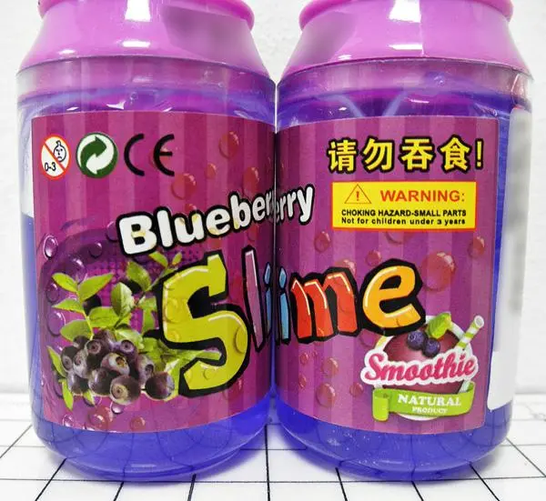 Photo de l’avis officiel: Blueberry Slime Smoothie Jouet slime — risque: Risque chimique