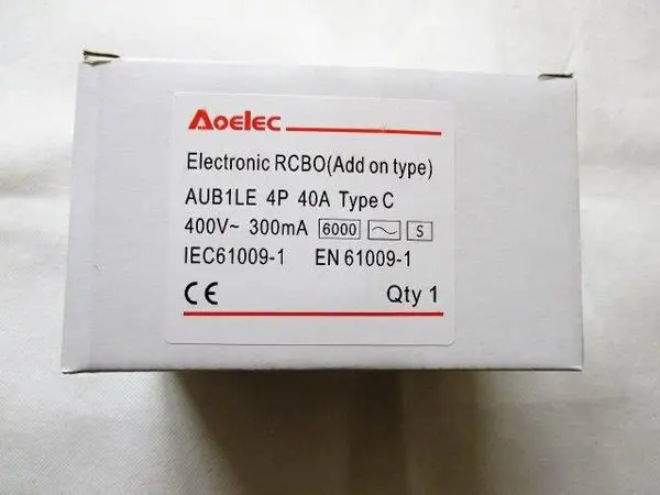 Foto del aviso oficial: AOELEC Interruptor de circuito de corriente residual — riesgo: Choque eléctrico & Incendio