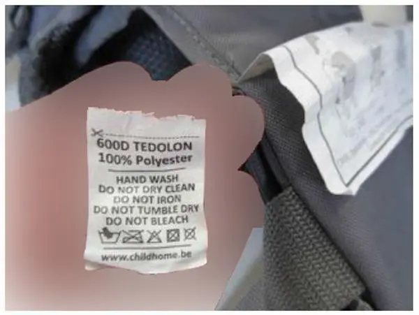 Photo from the official notice: Child Wheels by Childhome 3-way baby carrier — choking & injuries risk