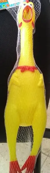 Photo de l’avis officiel: Shrilling Chicken Jouet pressable — risque: Risque chimique