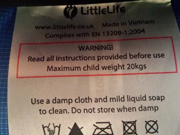 Photo de l’avis officiel: Little life All Terrain S2 Porte-bébé — risque: Blessures