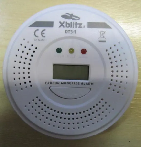 Photo de l’avis officiel: Xblitz Carbon Monoxide Alarm Détecteur de monoxyde de carbone — risque: Asphyxie (A12/0446/19)