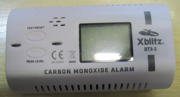 Photo from the official notice: Xblitz Carbon Monoxide Alarm carbon monoxide detector — suffocation risk (A12/0445/19)