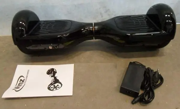 Photo from the official notice: Vinz Hoverboards/ Shenzhen Smart Balance Wheel self-balancing scooter (hoverboard) — burns & fire risk