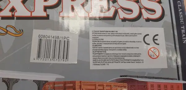 Photo from the official notice: Classic train Classic express train set — environment risk