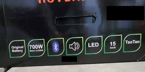 Foto dell’avviso ufficiale: Power charger: Shenzhen Yongle Tong Electronic Tec Hoverboard Scooter autobilanciante (Hoverboard) — rischio: Ustioni & Incendio