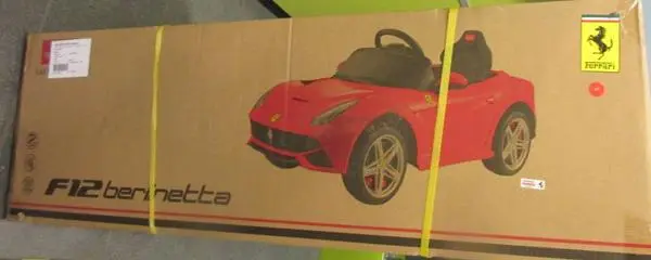 Foto dell’avviso ufficiale: RASTAR F12 Berlinetta Ride-on giocattolo — rischio: Ambiente