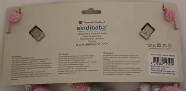 Photo from the official notice: Sindibaba Stroller chain pushchair chain — choking risk