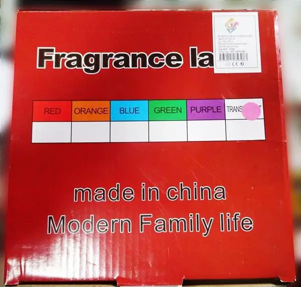 Photo de l’avis officiel: Fragrance lamp Lampe portable — risque: Choc électrique