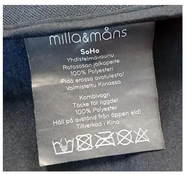 Photo de l’avis officiel: Milla &amp; Måns SoHo Combinaison de poussettes et poussettes — risque: Étouffement