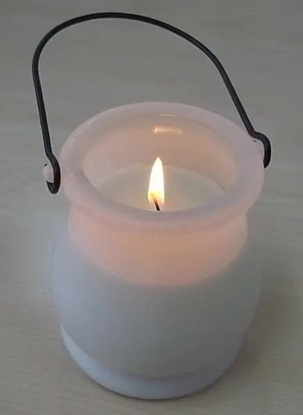 Foto do aviso oficial: LED Glass Candle Vela — risco: Queimaduras