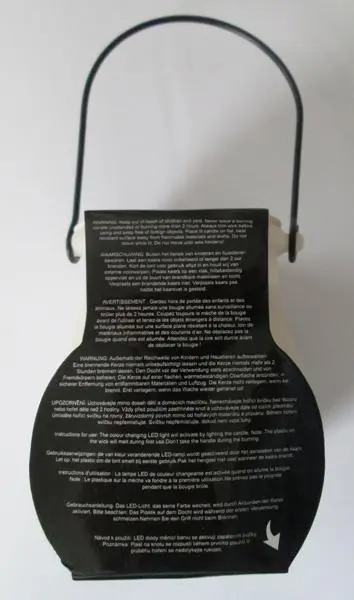 Foto do aviso oficial: LED Glass Candle Vela — risco: Queimaduras