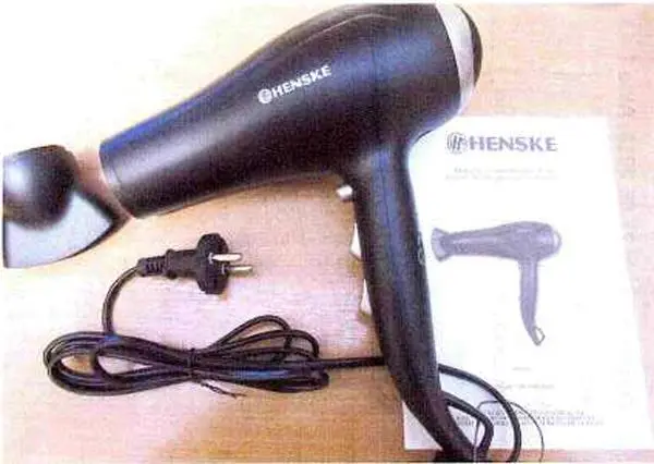 Photo from the official notice: Henske Hair Dryer — electric shock & fire risk