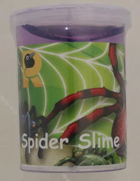 Photo de l’avis officiel: Ravensden 1) Shark slime  2) Spider slime Jouet slime — risque: Risque chimique