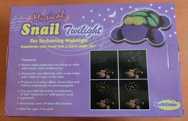 Photo from the official notice: Sublime Musical Snail Twilight plastic turtle — environment risk