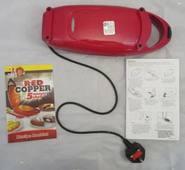 Foto del aviso oficial: Intertek, Telebrands Corporation Red Copper 5 Minute Chef Sartén de parrilla eléctrica — riesgo: Choque eléctrico